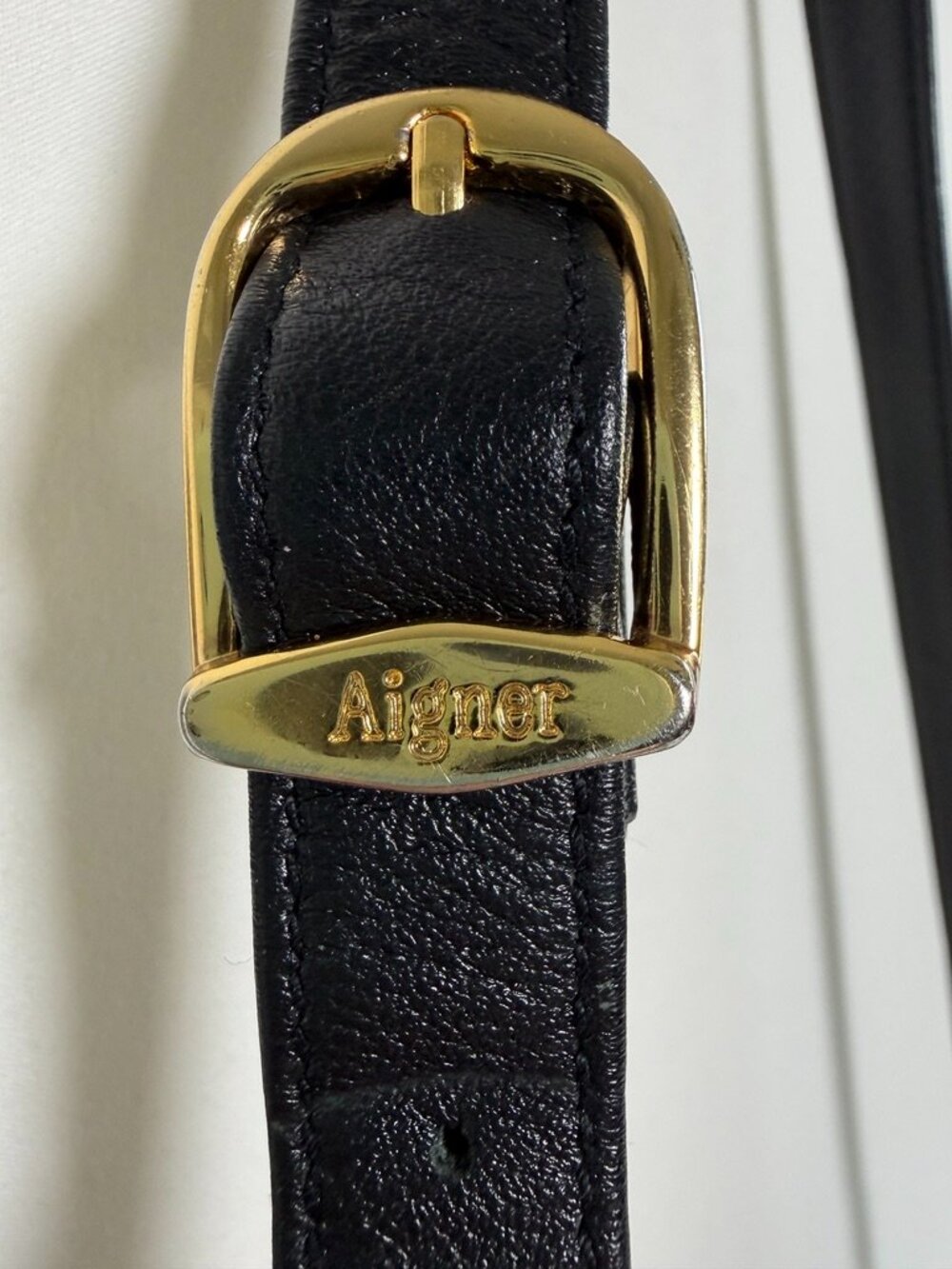 ETIENNE AIGNER Black Leather Crossbody Camera Bag Vintage - Picture 10 of 16